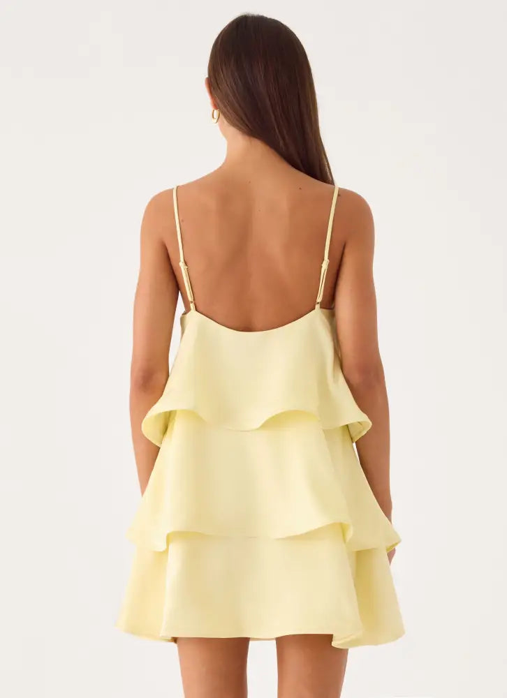 Becka Mini Dress - Yellow - Mini Dresses
