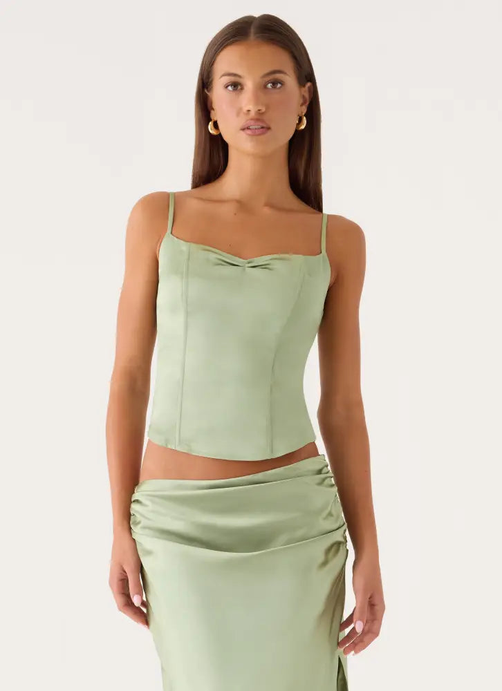 Belle Chime Bustier - Sage - Bustier Tops