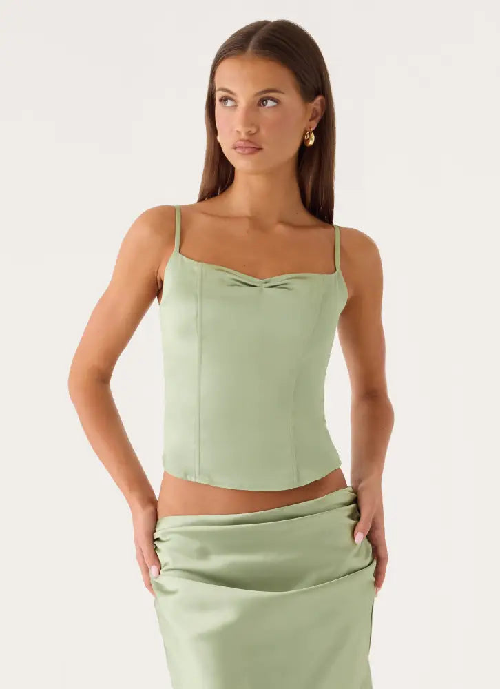 Belle Chime Bustier - Sage - Bustier Tops