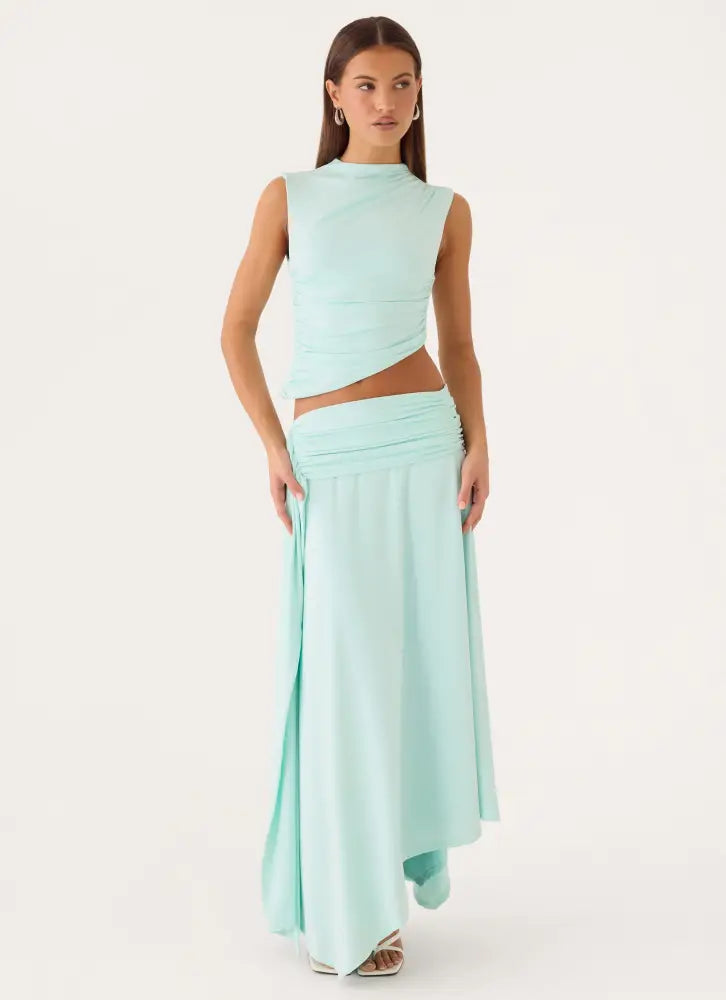 Briege Maxi Skirt - Aqua - Maxi Skirts