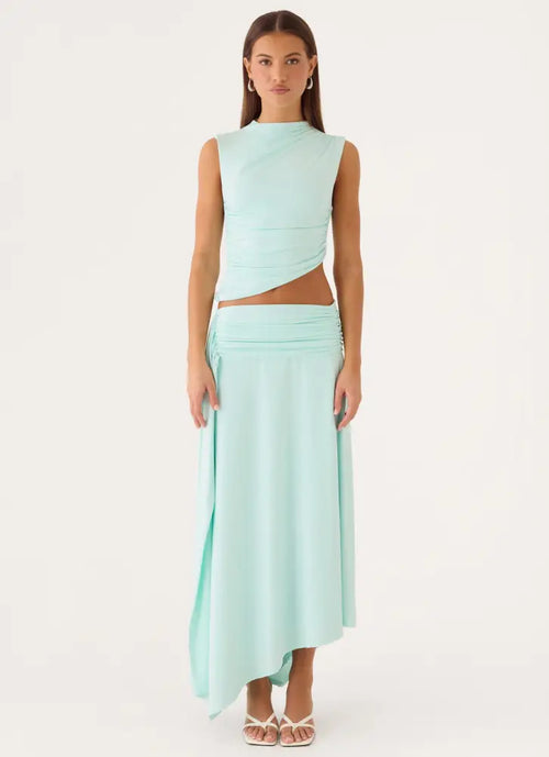 Briege Maxi Skirt - Aqua - Maxi Skirts