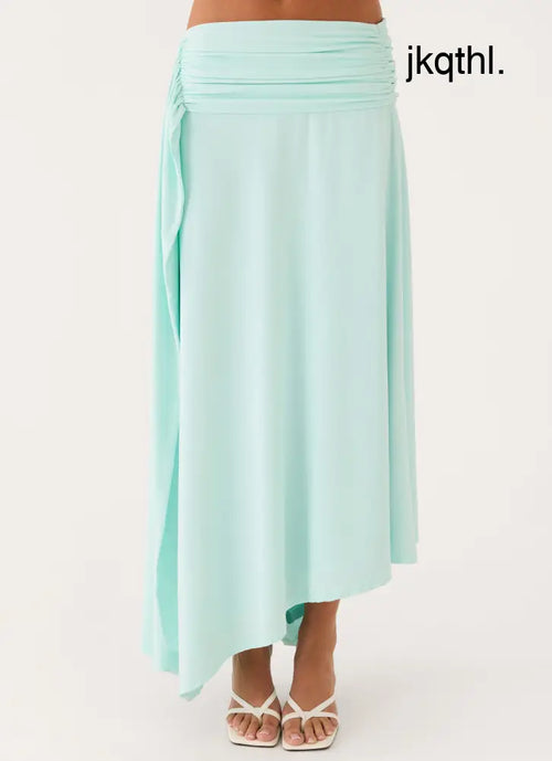 Briege Maxi Skirt - Aqua - Maxi Skirts