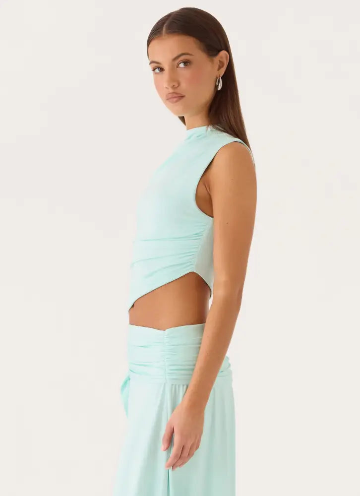 Briege Top - Aqua - Tops