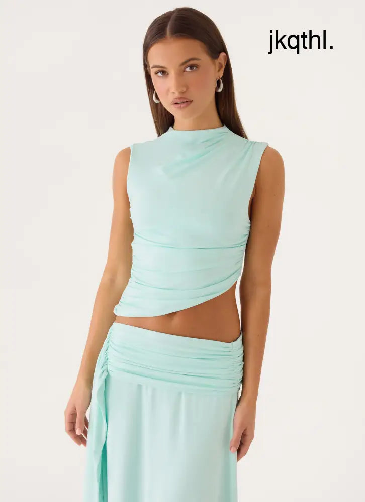 Briege Top - Aqua - Tops