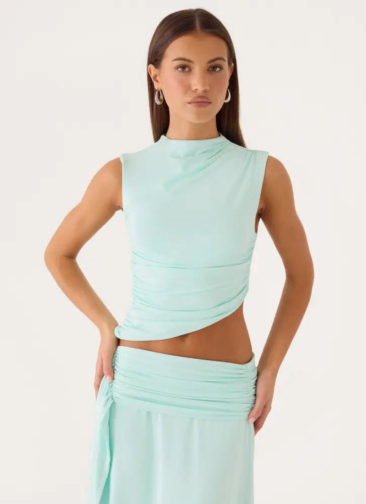 Briege Top - Aqua - Tops
