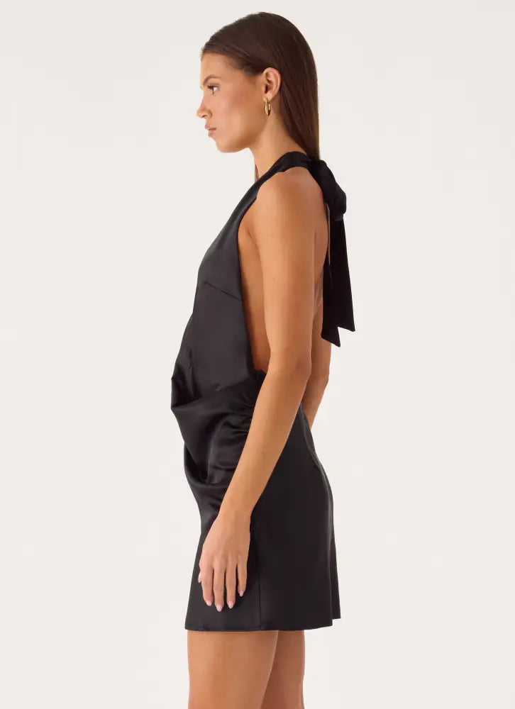 Calm Nights Mini Dress - Black - Mini Dresses