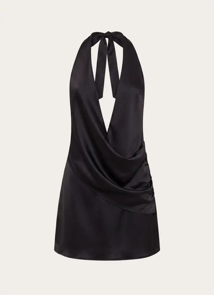 Calm Nights Mini Dress - Black - Mini Dresses