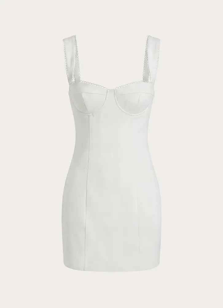 Christopha Mini Dress - White - Mini-Dresses