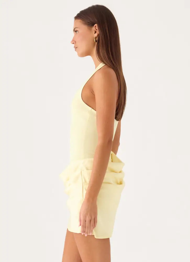 Deena Mini Dress - Yellow - Mini Dresses