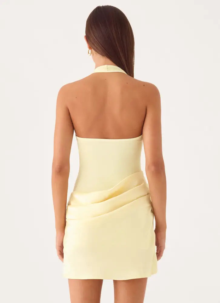 Deena Mini Dress - Yellow - Mini Dresses