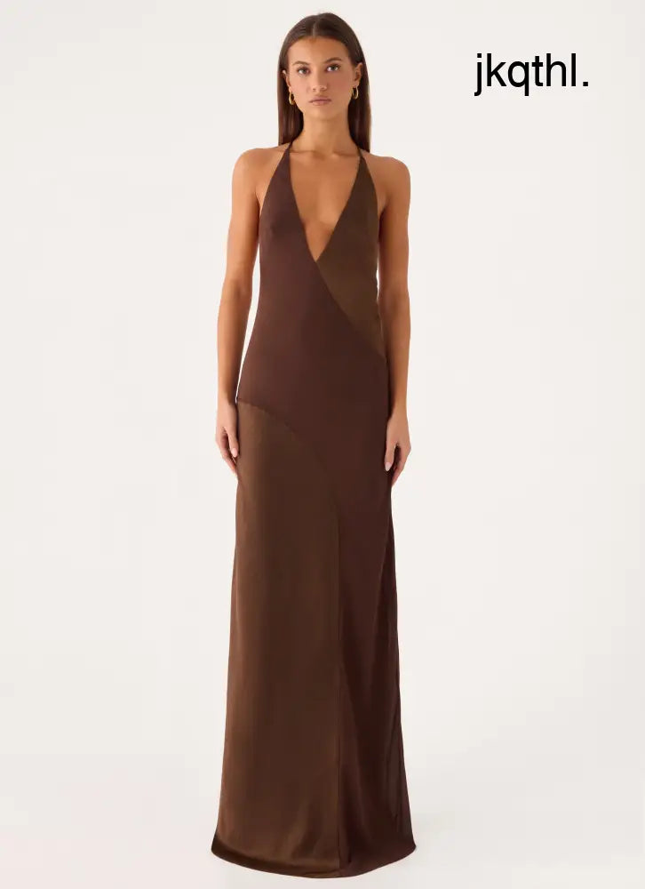 Ellopez Maxi Dress - Chocolate - Maxi Dresses