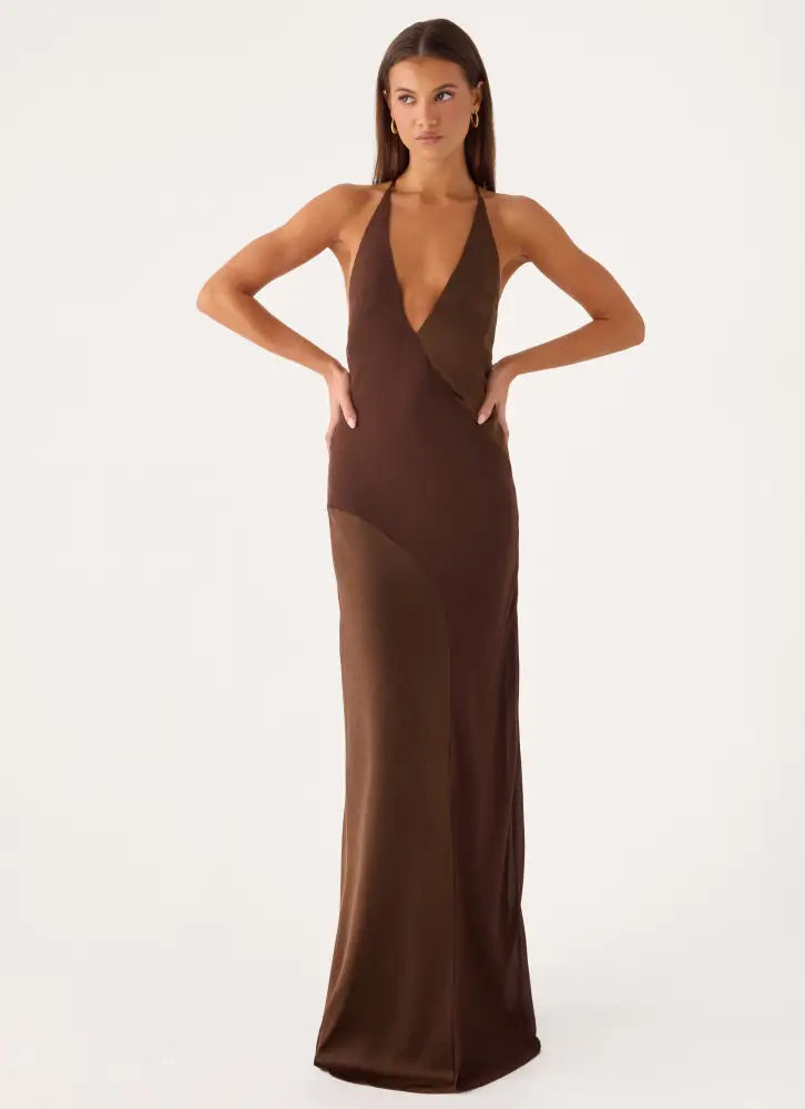 Ellopez Maxi Dress - Chocolate - Maxi Dresses