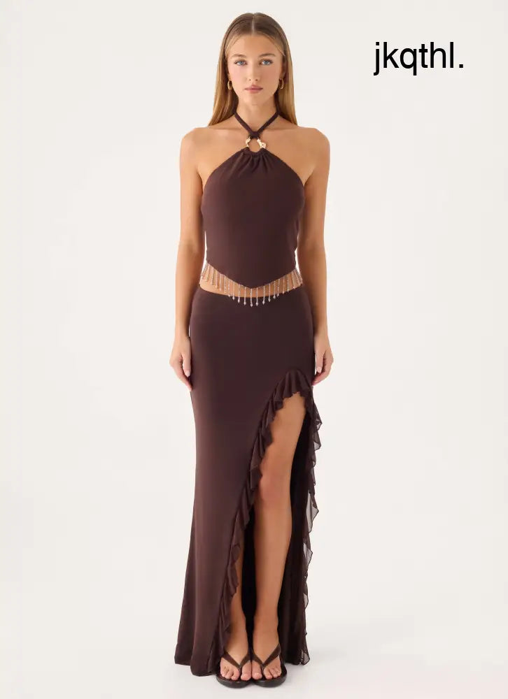 Joosal Maxi Skirt - Brown - Maxi Skirts