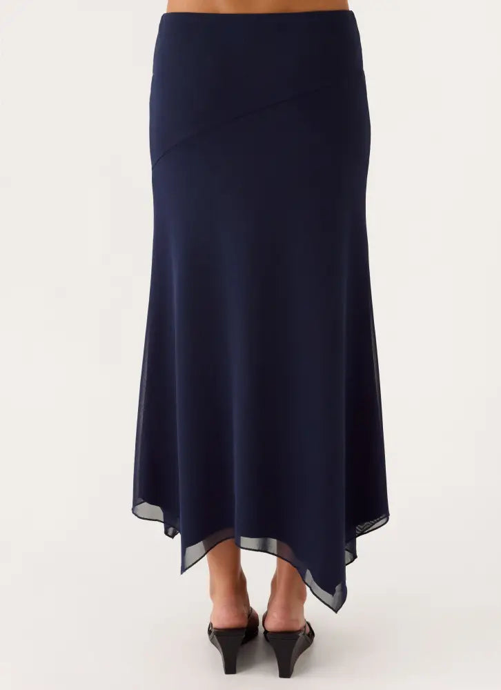 Kerrie Hanky Midi Skirt - Dark Navy - Midi Skirt