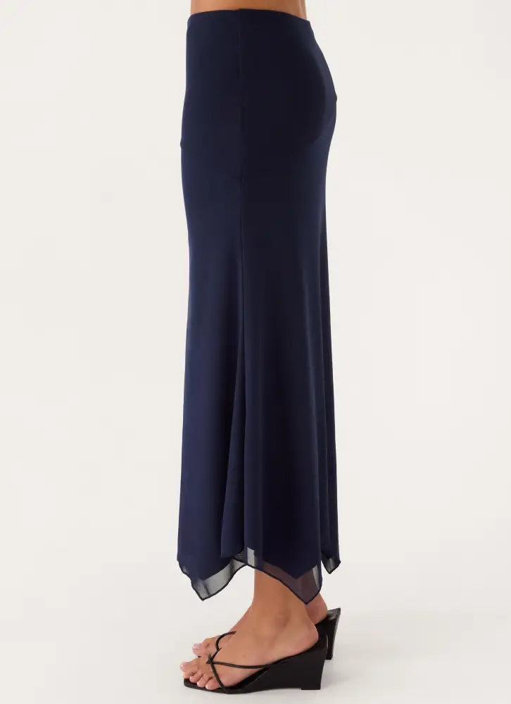 Kerrie Hanky Midi Skirt - Dark Navy - Midi Skirt