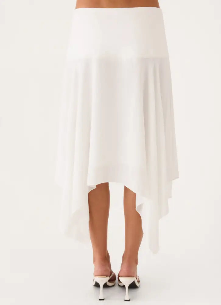 Madi Midi Skirt - White - Midi Skirts