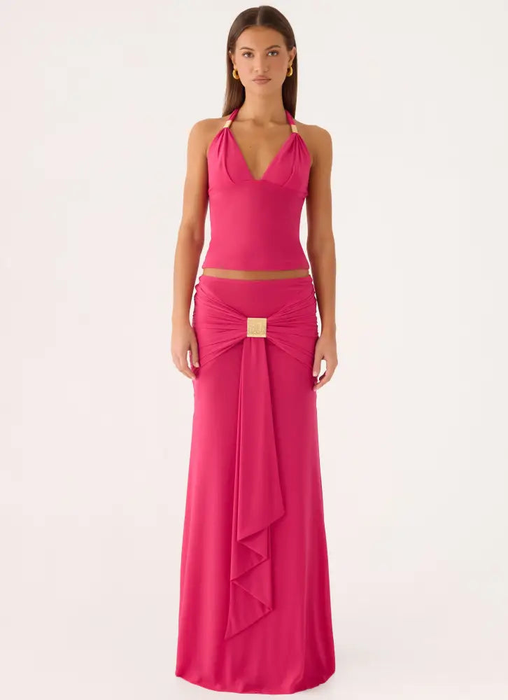 Miyah Maxi Skirt - Berry - Maxi Skirts