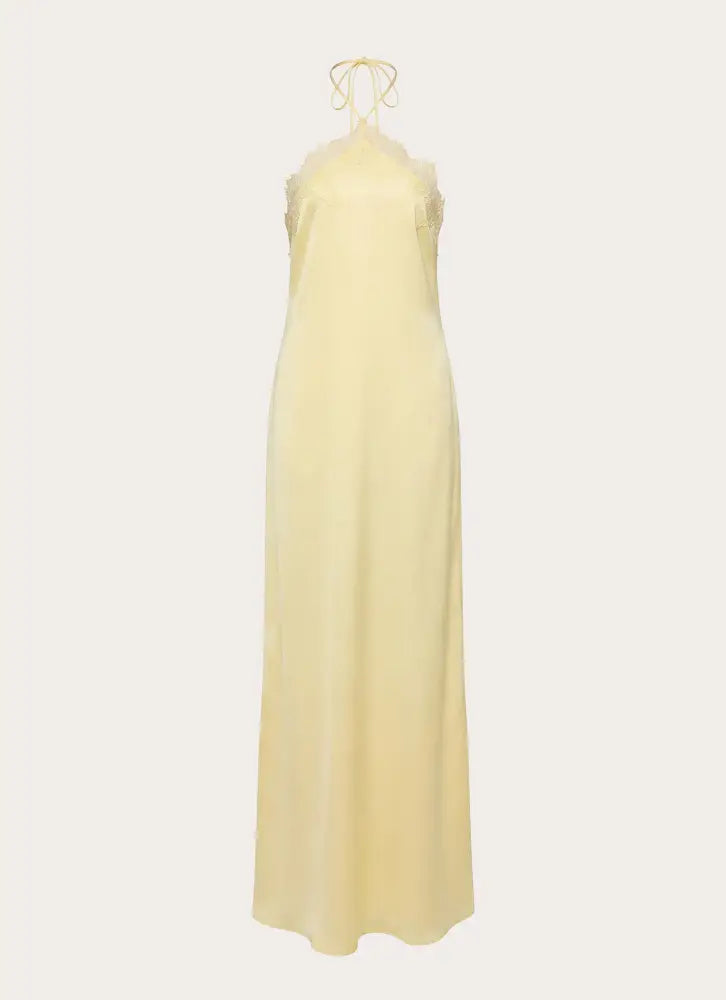 Samaria Halter Maxi Dress - Yellow - Maxi Dresses