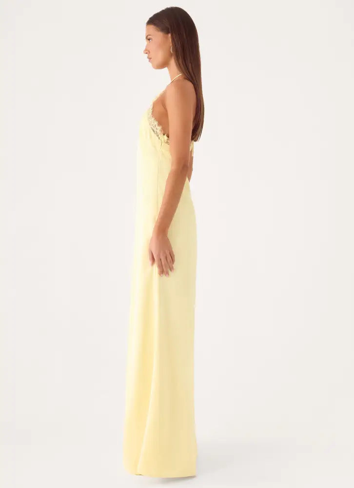 Samaria Halter Maxi Dress - Yellow - Maxi Dresses