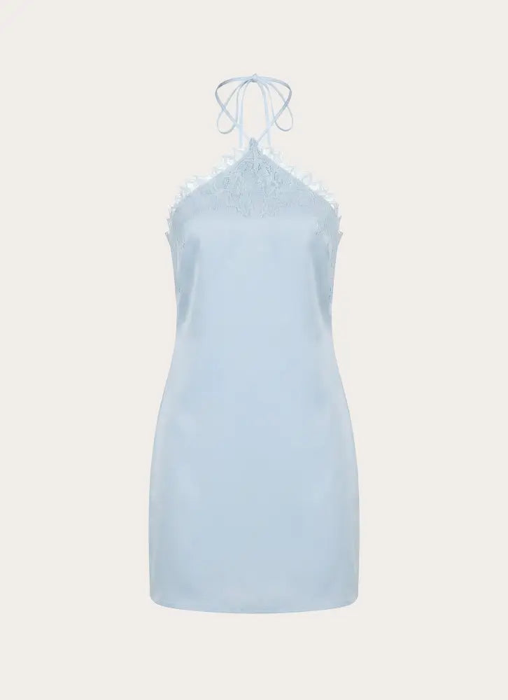 Samaria Halter Mini Dress - Mint - Mini Dresses