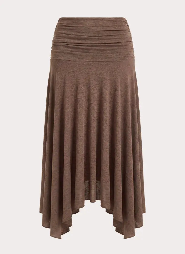 Zayde Midi Skirt - Taupe - Midi Skirts